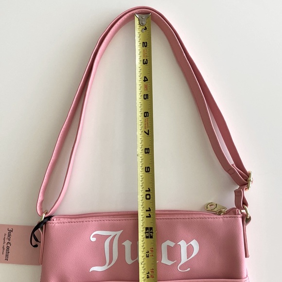 Juicy Couture Deboss Logo Pink Icing Shout It Out Crossbody Bag New - Picture 8 of 9